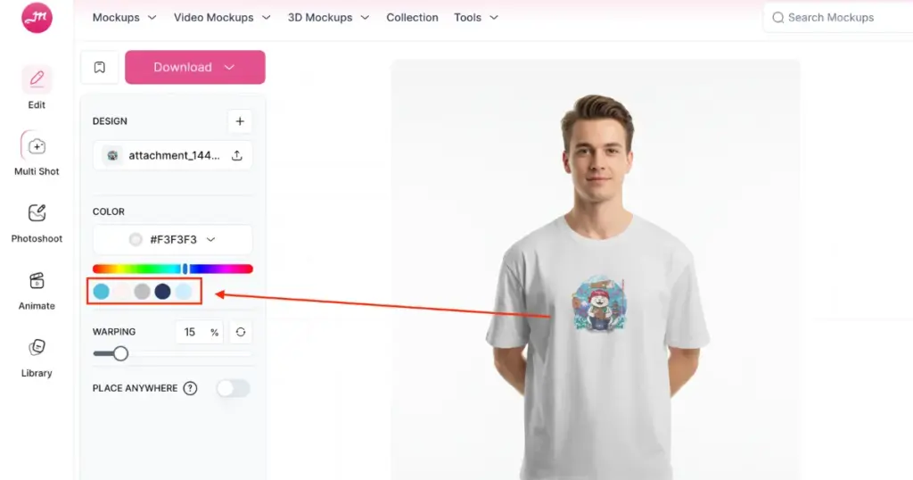 color picker in mockey
