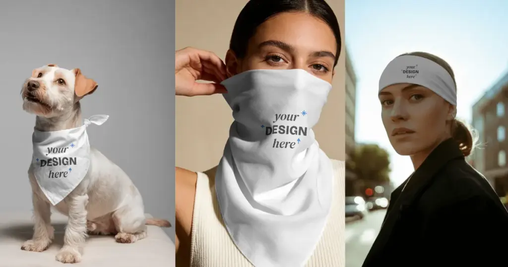 different types of bandana mockup for high revenue