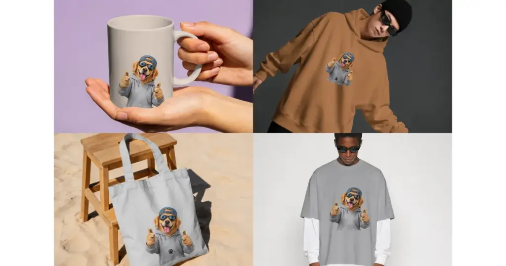 funny dog design on pod products
