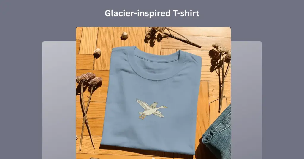 glacier-inspired t-shirt design