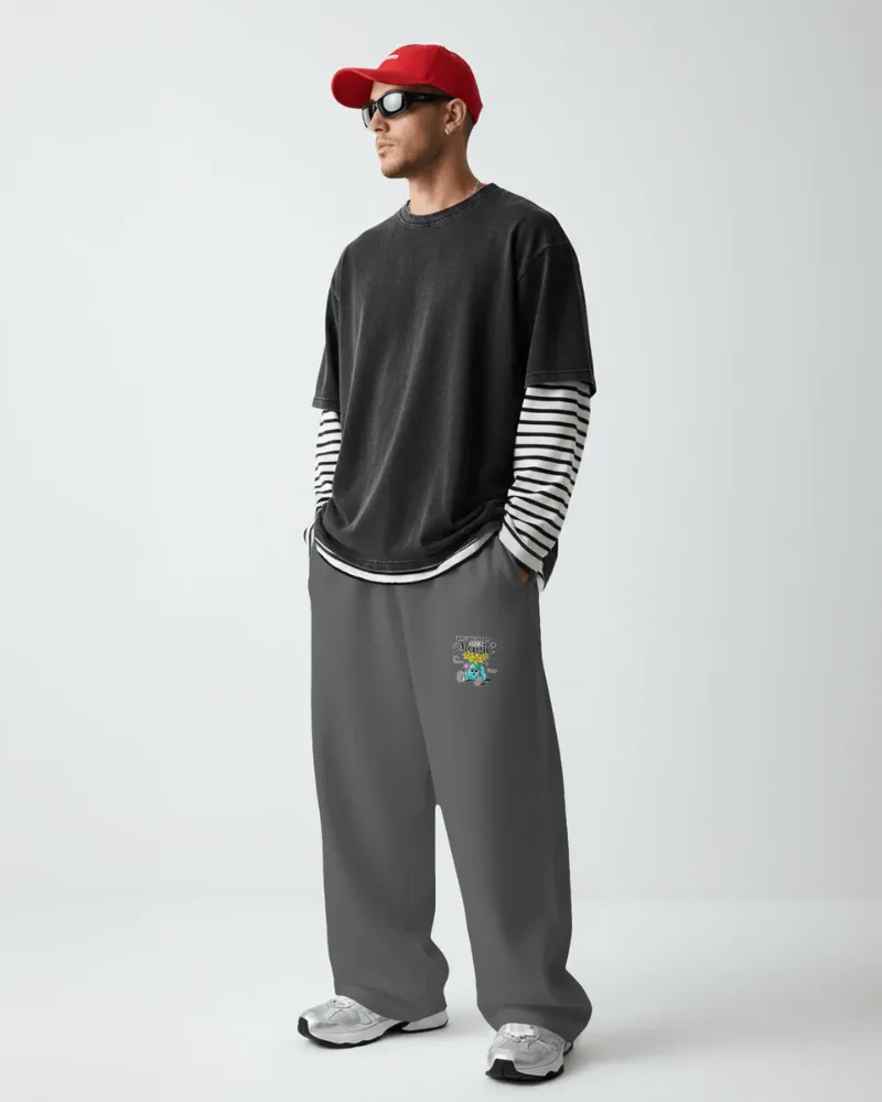 gray sweatpants mockup
