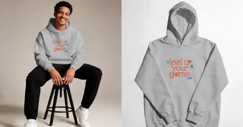 model vs flat hoodie mockup