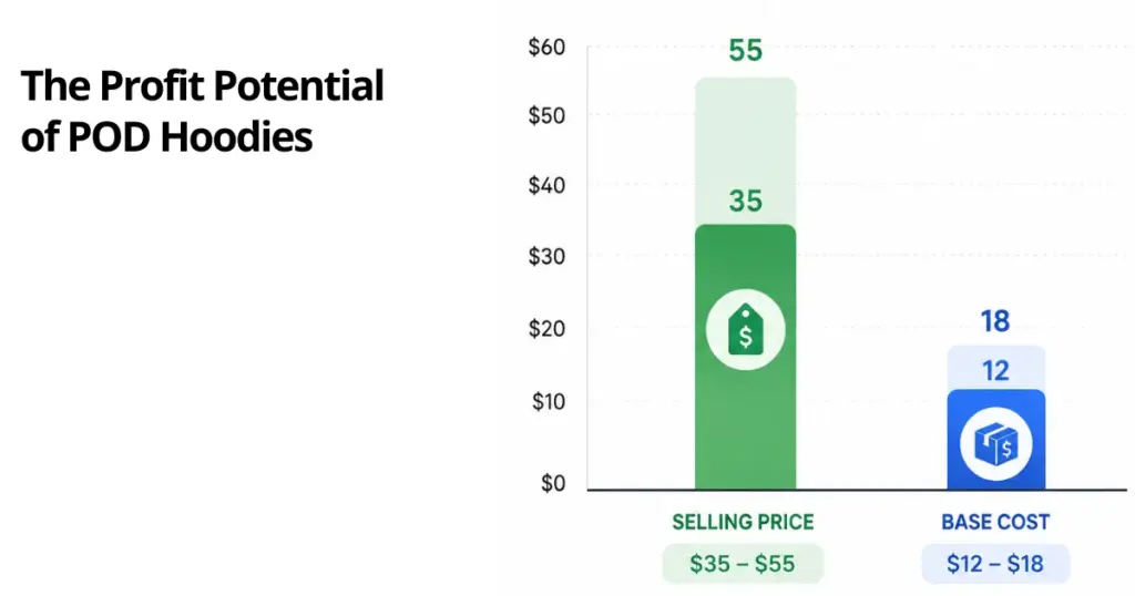 profit potential of print on demand hoodies