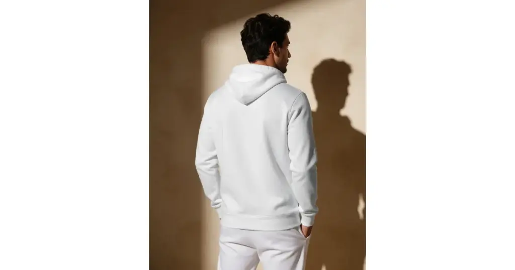 the back view of hoodie