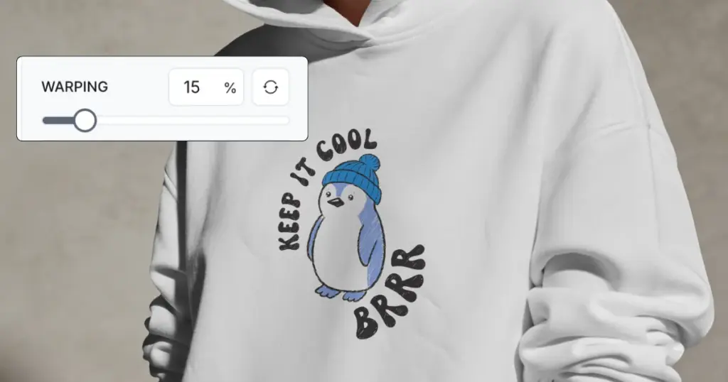use warping for hoodie mockup